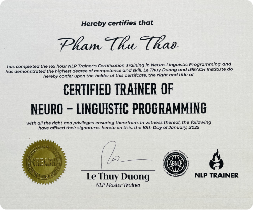 NLP Trainer - Nhà đào tạo NLP cấp chứng chỉ quốc tế (ABNLP)