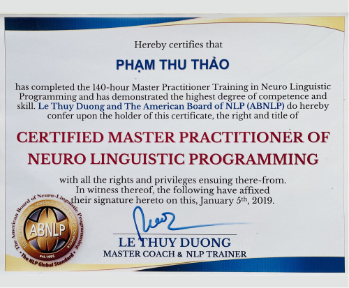 NLP Practitioner & Master Coaching bằng công cụ NLP